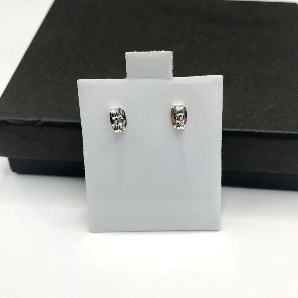 925 Sterling Silver 0.90CT MOISSANITE Square Stud Push Back Earrings